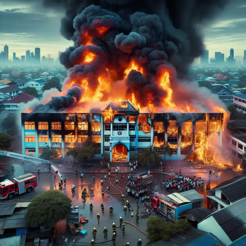 Kebakaran Hebat Hanguskan 18 Bangunan SDN Pondok Bambu 01