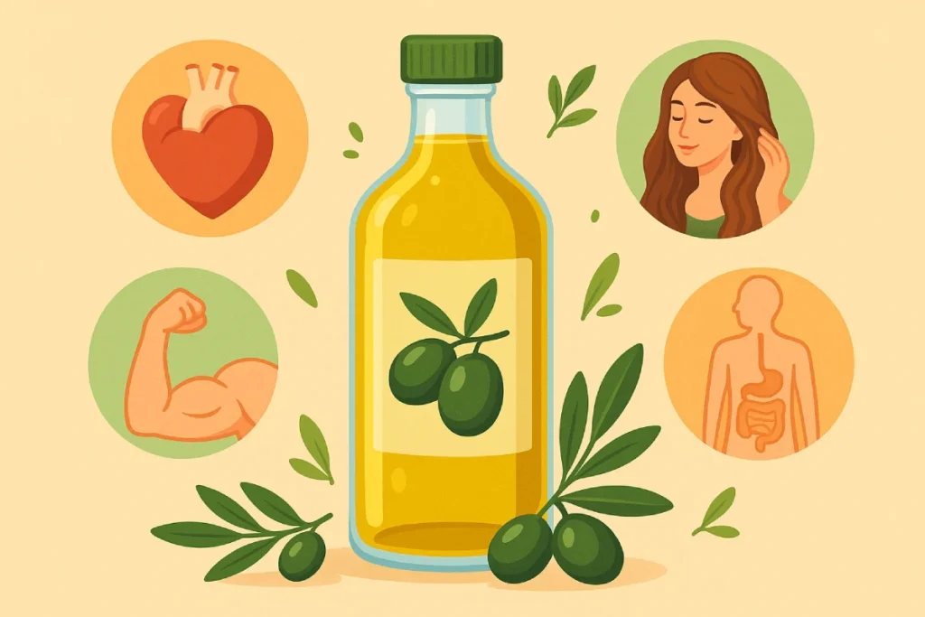 ilustrasi gambar manfaat minyak zaitun