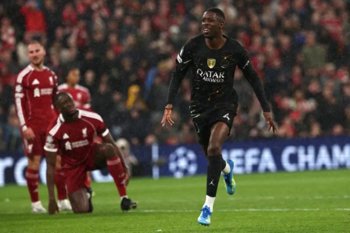 Momen Bersejarah: PSG ke semifinal setelah taklukkan Liverpool 2-0 di Anfield