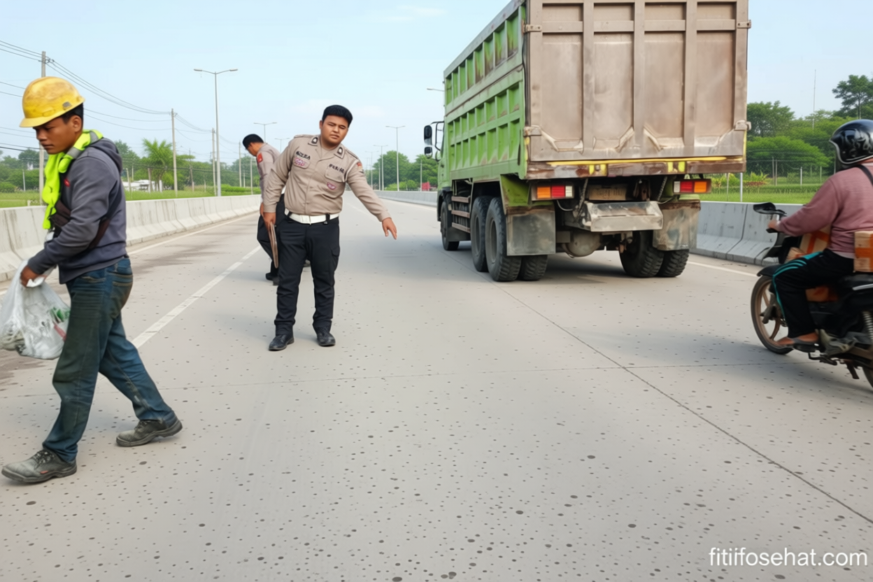 Pemotor tewas usai jatuh dan terlindas truk di Pademangan Jakut