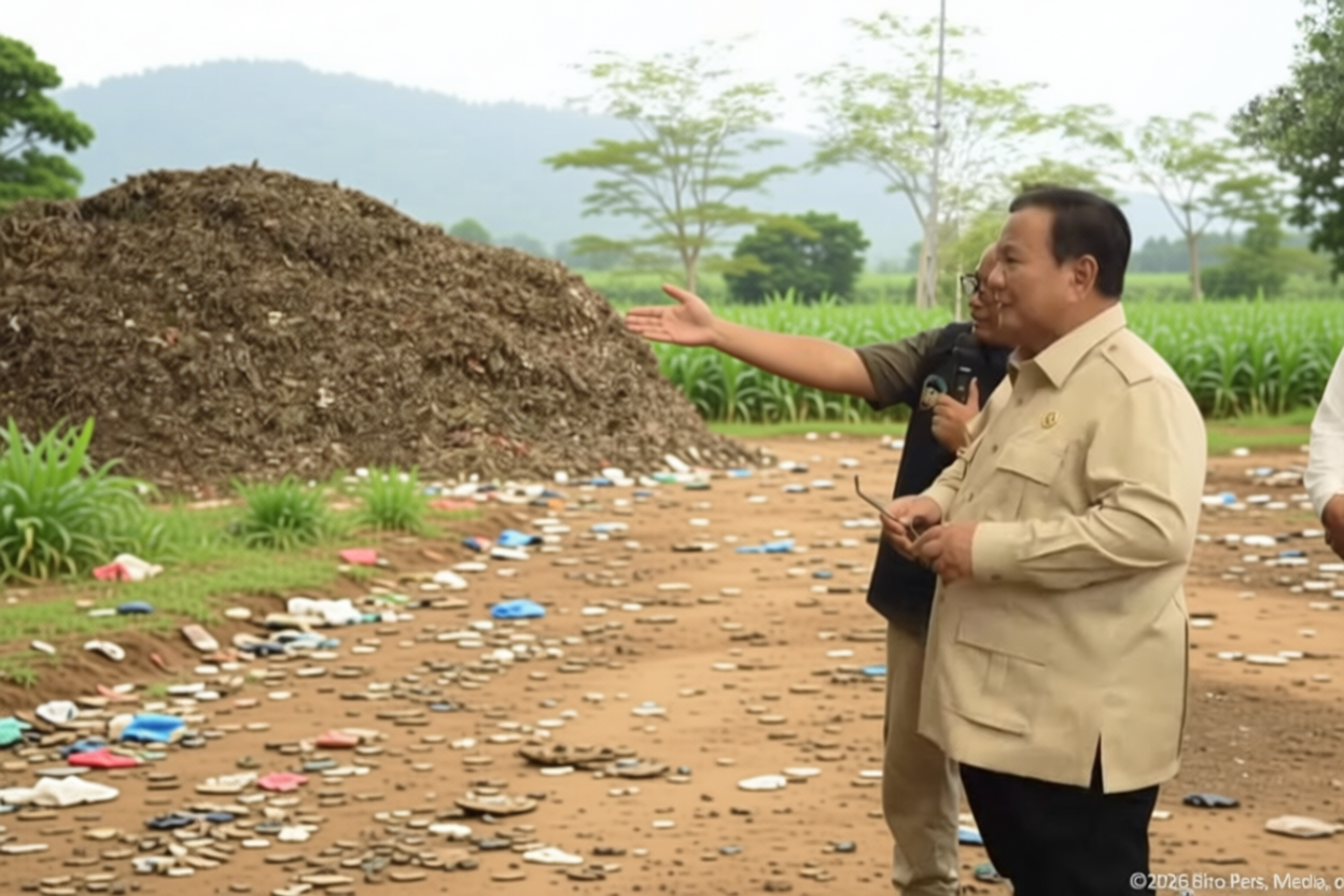 Latest Program: Prabowo tinjau pengolahan sampah menjadi genteng di Banyumas