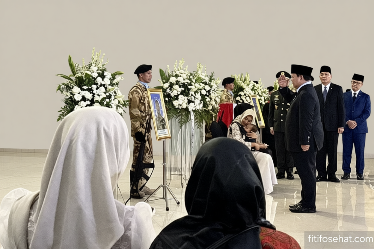 Momen Bersejarah: Presiden beri penghormatan kepada tiga prajurit gugur dan temui keluarganya
