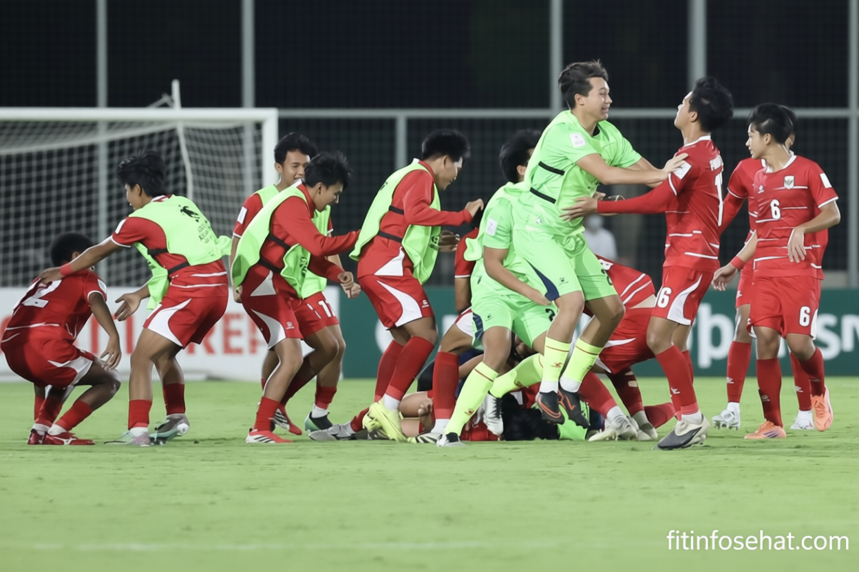 Ichiro berduet dengan Pandu Aryo di lini depan Indonesia U17 vs Qatar