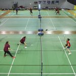 Sejumlah pebulu tangkis berlatih di Pemusatan Latihan Nasional (Pelatnas) Bulu Tangkis di PBSI Cipayung, Jakarta, Rabu (8/2/2023).